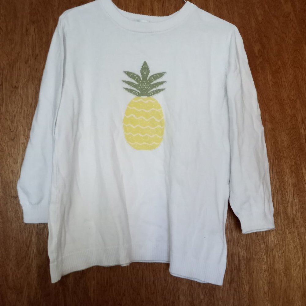 CHRISTOPHER & BANKS Pineapple Sweater M